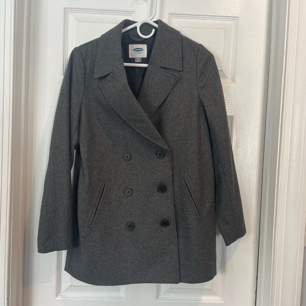 Women's Old Navy Gray Double-Breasted Women's Coat